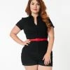 Rompers & Jumpsuits Unique Vintage Plus Size 1950s Black Patsy Romper