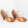 Ellie Shoes Bettie Page Brown Suede Kathryn Heels