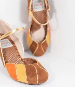 Ellie Shoes Bettie Page Brown Suede Kathryn Heels