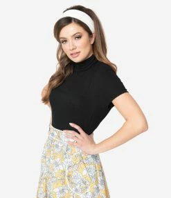 Clothing Smak Parlour Black Mock Turtleneck It Girl Top