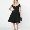 Unique Vintage Black Sweetheart Midge Swing Dress New Arrivals!