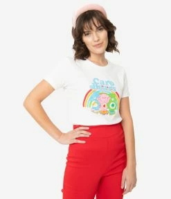 Clothing Care Bears X Unique Vintage Retro Skate Crew Fitted Tee