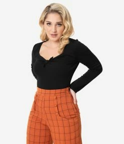 Sale Unique Vintage Black Maxine Top