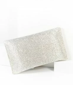 Ricki Designs Silver Beaded Rainbow Clutch