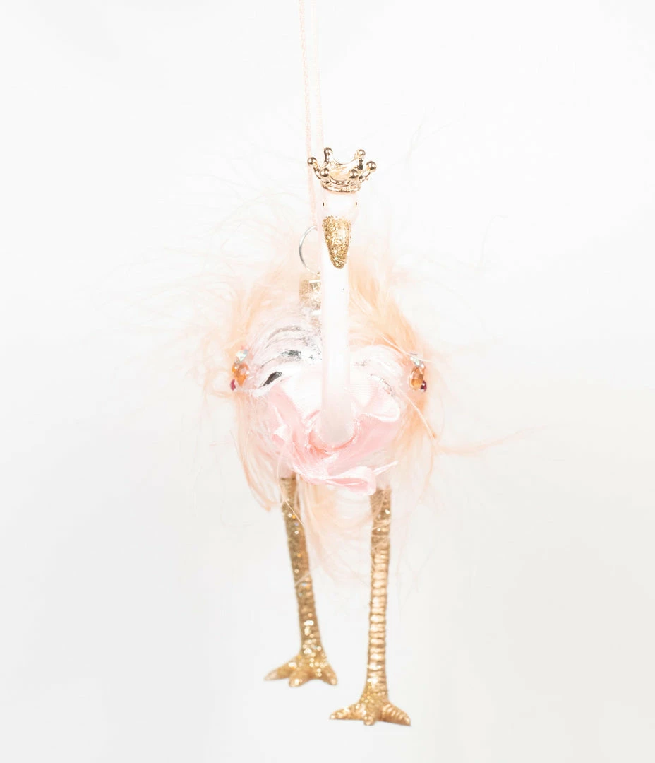 Cody Foster Retro Pink Flamingo Glass Ornament Accessories