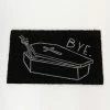 Sale Unique Vintage Black Bye Coffin Fiber Doormat