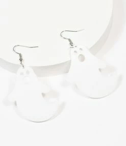 Mavin Design Co Jewelry White Ghosts Drop Earrings