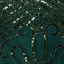 Unique Vintage 1920s Emerald Beaded Troyes Flapper Dress