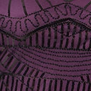 Unique Vintage Plus Size 1920s Purple & Black Sequin Sleeved Therese Flapper Dress