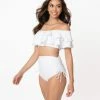 Swimwear Unique Vintage White Provincetown Swim Bottom
