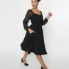 SHEEN Clothing Ltd Black Dior Swing Dress