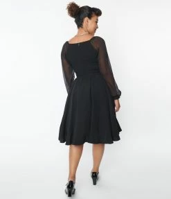 SHEEN Clothing Ltd Black Dior Swing Dress