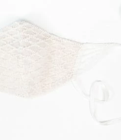 Cinderella Divine Moto White Beaded & Lace Face Mask