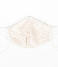 Cinderella Divine Moto White Beaded & Lace Face Mask