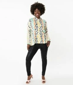 See And Be Seen Black Snake Skin Leggings