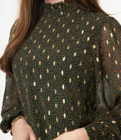 Smak Parlour Emerald Leopard Print Girl Talk Mini Dress