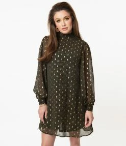 Smak Parlour Emerald Leopard Print Girl Talk Mini Dress