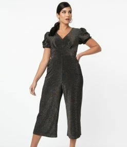 Smak Parlour Black & Rainbow Sparkle HostessWithMostess Jumpsuit