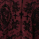 Unique Vintage 1950s Burgundy La Catrina Velvet Burnout Leota Swing Dress Clothing