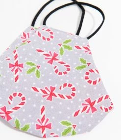 Sale Retrolicious Candy Cane Print Face Mask