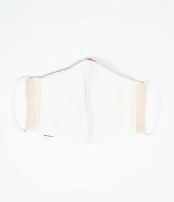 Magnolia Place Cream Mesh & Red Sequin Hearts Face Mask Sale