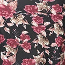 Sale Unique Vintage Black & Burgundy Floral Veronica Pencil Skirt