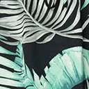 Allie Rose By Ember Clothing Retro Style Green & Black Palm Print Tropical Skort