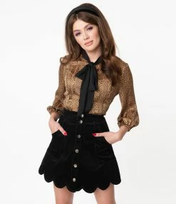 Trending Smak Parlour Black Corduroy Campus Mini Skirt