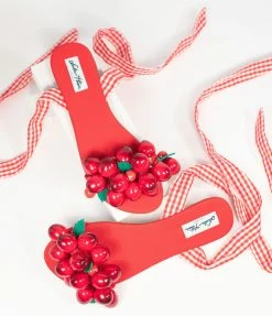 Collectif Red & Cherry Silvia Sandals