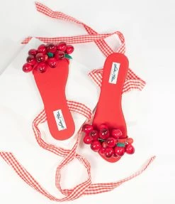 Collectif Red & Cherry Silvia Sandals