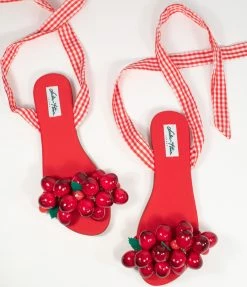 Collectif Red & Cherry Silvia Sandals