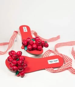Collectif Red & Cherry Silvia Sandals