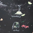 Collectif Plus Size Black & Cocktail Menu Print Balcony Swim Top Swimwear