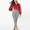 Unique Vintage Glen Plaid High Waist Melody Pants Sale