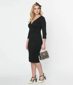 Clothing Unique Vintage Black Lyddie Wiggle Dress