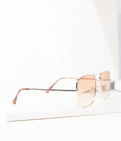 AJ Morgan Eyewear (B2B Wholesale) Accessories Gold & Amber Square Issue Sunglasses