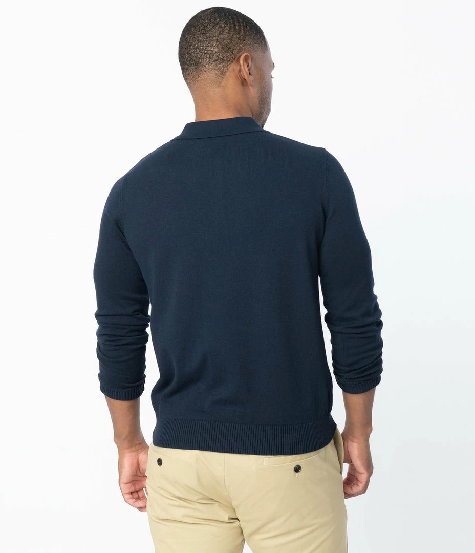 Collectif Navy & Red & White Stripe Jo Hunter Mens Polo Shirt Sale