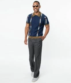 Collectif Dark Grey Jessy Mens Pants