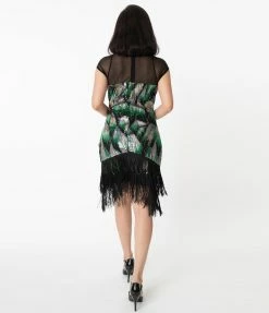 Sale Unique Vintage 1920s Purple & Green Del Mar Flapper Dress