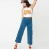 Factory X (Princess Highway) Teal Blue Samantha Corduroy Crop Pants Sale