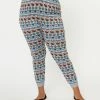 Unique Vintage Plus Size Grey Fair Isle Foxes Sycamore Knit Leggings Sale