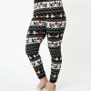 Unique Vintage Halloween Fair Isle Sycamore Knit Leggings Sale