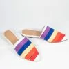 Appleblossom Rainbow Suede Pointed Toe Slip On Flats