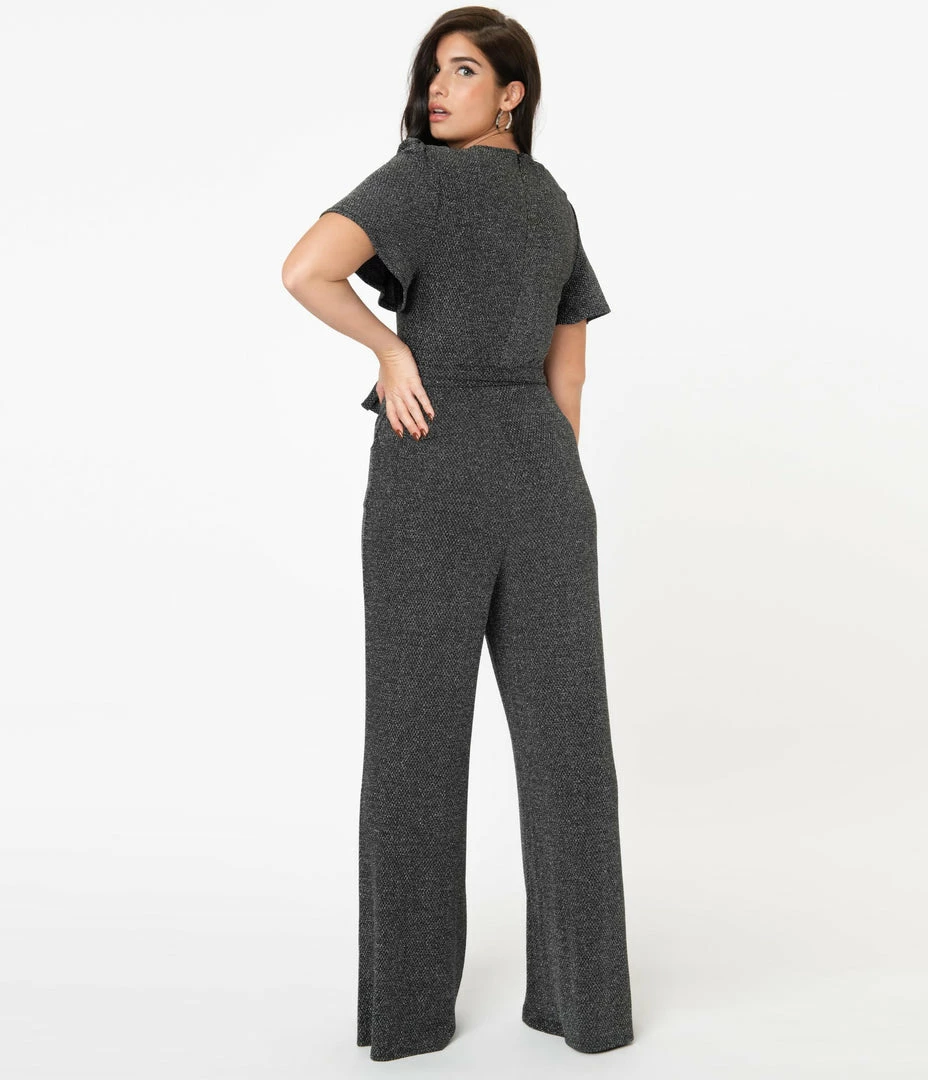 Sale Unique Vintage Silver Sparkle Heddy Jumpsuit