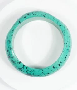 Faire (Narratives The Line) Jewelry Turquoise Speckle Resin Bangle