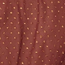 Sale Unique Vintage Burgundy & Gold Clip Dot Jolene Blouse