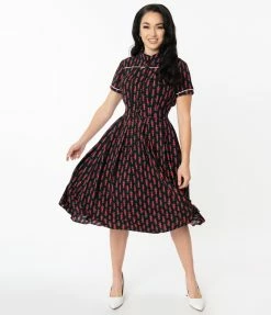 Sale Unique Vintage Royal Guard Print Springfield Swing Dress