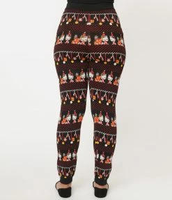 Hello Kitty X Unique Vintage Festive Holiday Fair Isle Sycamore Knit Leggings