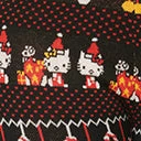Hello Kitty X Unique Vintage Festive Holiday Fair Isle Sycamore Knit Leggings