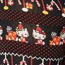Hello Kitty X Unique Vintage Plus Size Festive Holiday Fair Isle Sycamore Knit Leggings